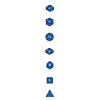 KP02940-OPAQUE DICE 7PC SET BLUE