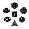 KP02948-OPAQUE DICE 7PC SET BLACK