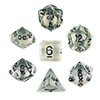 KP03025-TRANSPARENT DICE SET 7PC CLEAR