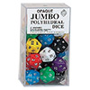 KP06134-JUMBO DICE OPAQUE D20 25PC ASSORTED BOX