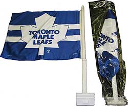 CAR FLAG DOUBLE SIDED THICK MAPLE LEAFS