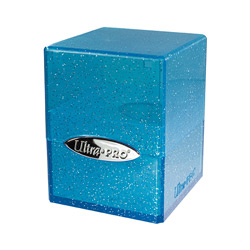 DECK BOX SATIN CUBE GLITTER BLUE