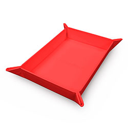 DICE ROLLING TRAY FOLDABLE MAGNETIC RED
