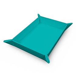 DICE ROLLING TRAY FOLDABLE MAGNETIC TEAL