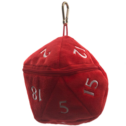 D20 DICE BAG PLUSH GAMER POUCH APPLE RED