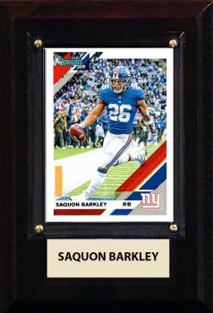 CICP46FNYGSB-NFL PLAQUE W/CARD 4X6 GIANTS SAQUON BARKLEY