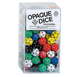 KP02828-OPAQUE DICE D20 100PC ASSORTED BOX