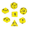 KP02954-OPAQUE DICE 7PC SET YELLOW