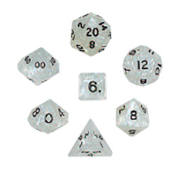 KP02981-PEARLIZED DICE 7PC SET GRAY