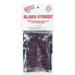 KP05006-BLOOD STONES W/ BAG 100PC RED