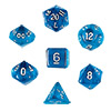 KP08520-TRANSPARENT DICE D10 10PC BLUE/WHTE