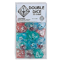 KP11800-D10 DOUBLE DICE 40PC CLEAR