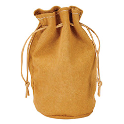 KP19042-DICE BAG LEATHER POUCH TAN SM 3