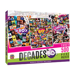 MPC32329-DECADES THE 80'S 3-PACK 500PC PUZZLE