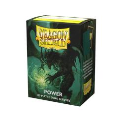 UATDS15063-DRAGON SHIELD MATTE DUAL GREEN POWER 100CT