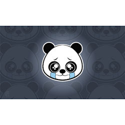 ULGPME090-PLAY MAT SAD PANDA (RUBBER)