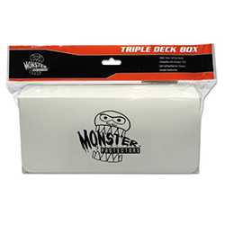 DECK BOX TRIPLE MONSTER MATTE WHITE