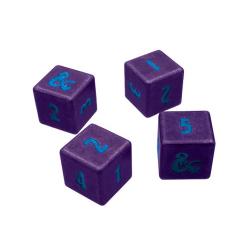 UPDIDDHM4D6PC-D&D HEAVY METAL 4 SET OF D6 DICE PURPLE & BLUE