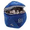 UPPD20DBBL-D20 DICE BAG PLUSH GAMER POUCH PACIFIC BLUE