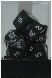 KP02995-TRANSPARENT DICE BOX 7PC SMOKE