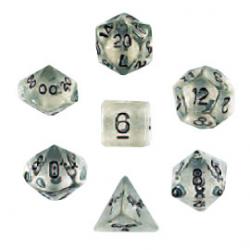 KP08521-TRANSPARENT DICE D10 10PC CLEAR