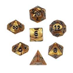 KP12249-OLYMPIC DICE 10PC SET GOLD