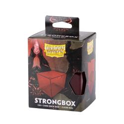 UATDS19003-DECK BOX DRAGON SHIELD STRONGBOX CLEAR RED