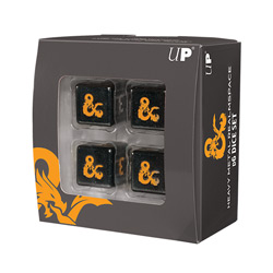UPDIDDHM4D6R-D&D HEAVY METAL 4 SET OF D6 DICE REALMSPACE